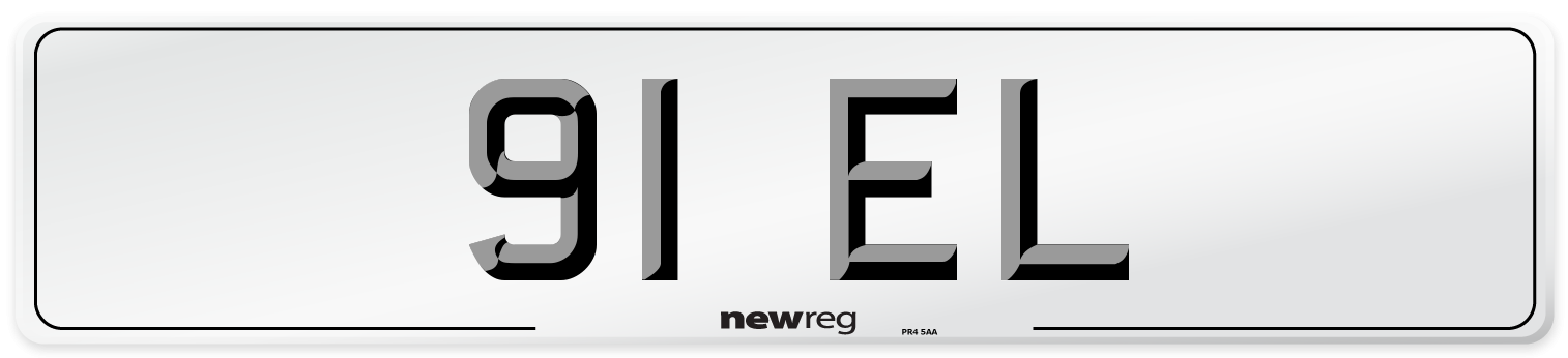 91 EL Number Plate from New Reg